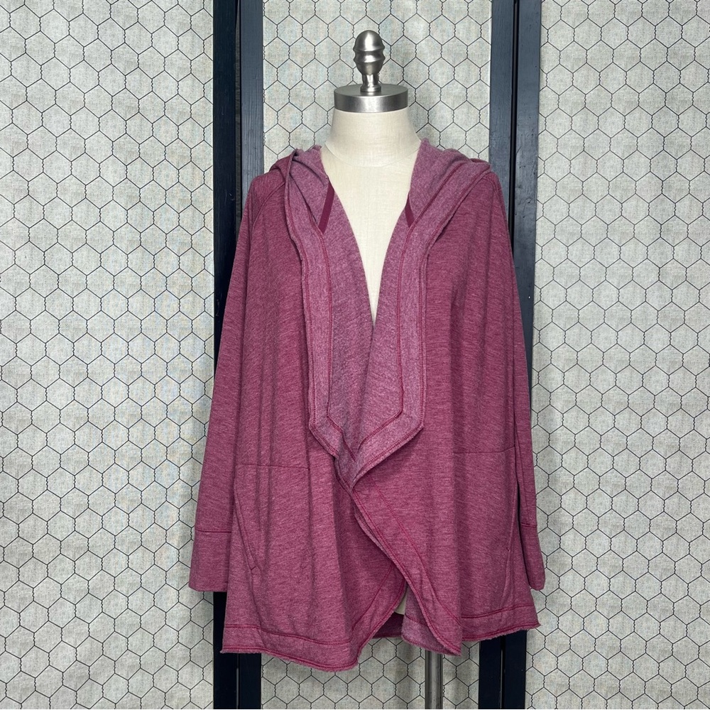 CuddlDuds Comfort Wear Hooded Open Front Sweater